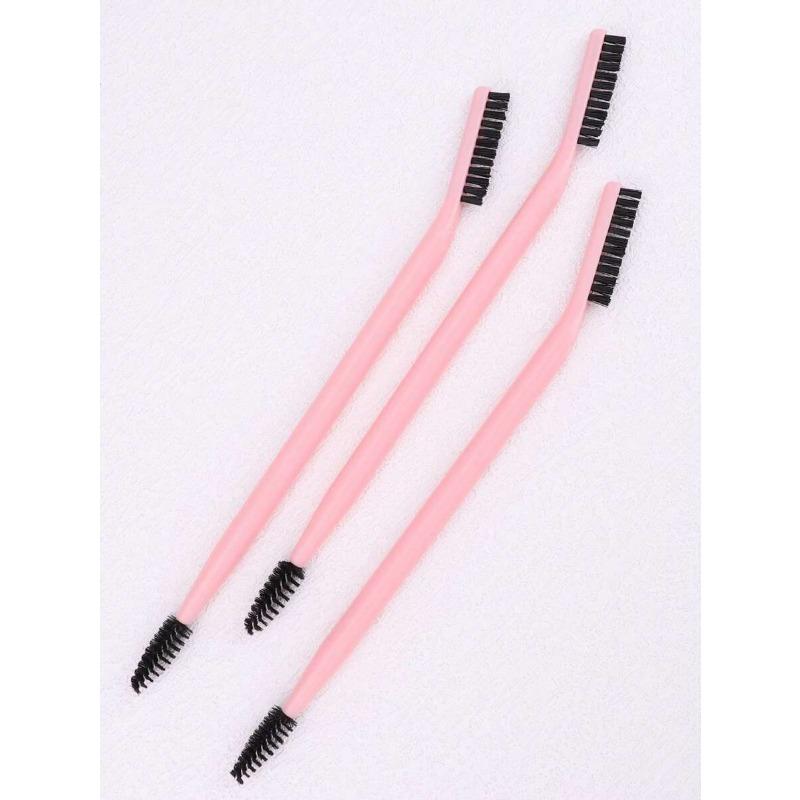 1 Stück Weiß/Schwarz Wimpernzange & Augenbrauenbürste, Biegsame Mehrzweck-Doppelseitige Make-up-Bürste Mit Ergonomischem Griff, Augenbrauenbürste
