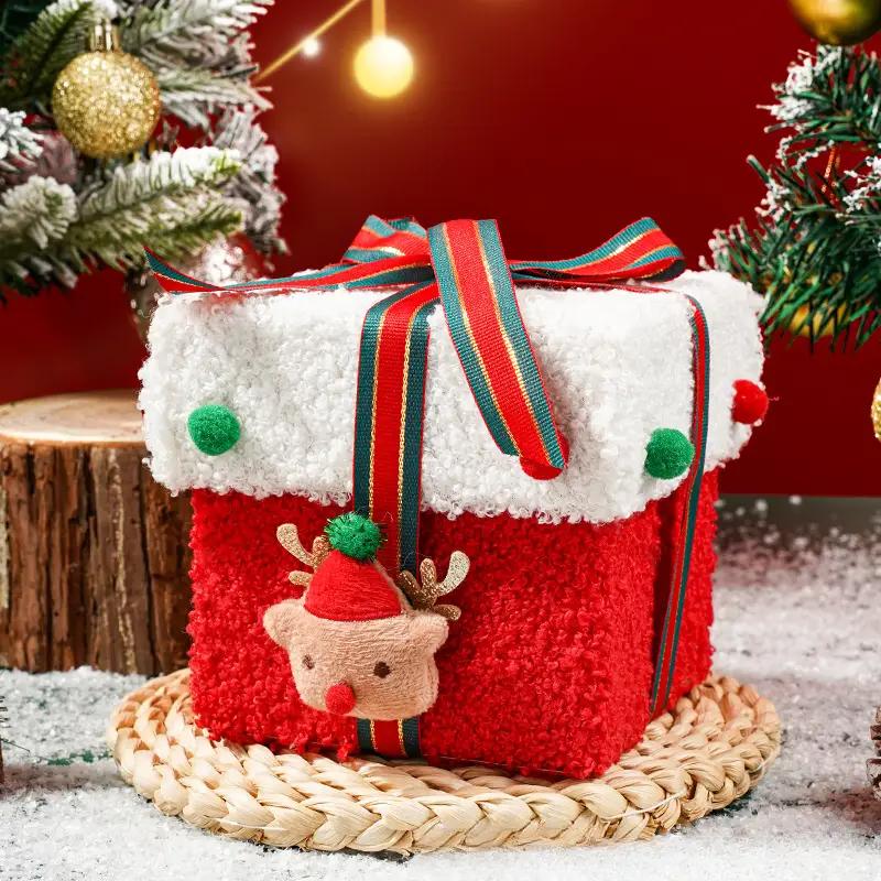 Handmade Christmas Gift Boxes DIY Sturdy Thickened Decorative Apple Boxes High End Reusable Candy Packaging Boxes Party Favor