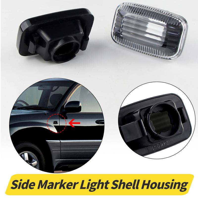 2PCS For Toyota Land Cruiser LC100 LC70 LC80 70 80 100 Series Hilux Celica Previa Car Turn Side Fender Marker Light Cover Shell