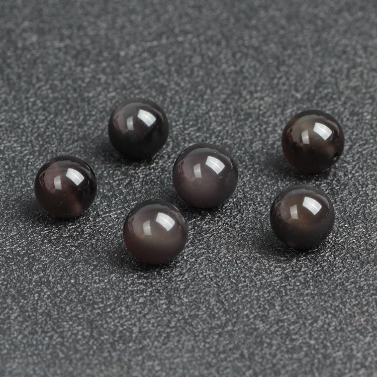 Double Golden Sheen Black Obsidian Beads Bracelet - DIY Handmade Crystal Accessories