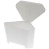 Yamazaki Floating Triangular Corner with Lid, Aqua, White, 3236