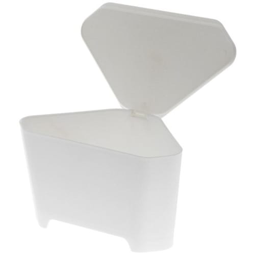 Yamazaki Floating Triangular Corner with Lid, Aqua, White, 3236