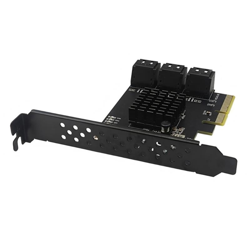 PCIE 1X/4X SATA3.0 Controller Card 6 Port 6Gbps PCIE SATA3.0 Expansion Card PCIE to SATA3.0 Controller PCIE GEN3 RTL9100VB Chip
