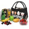 Don't Eat Animals Insulated Lunch Bag for Outdoor Picnic Waterproof Thermal Cooler Lunch Box Women