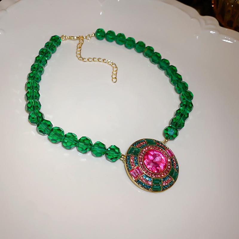 Elegant Zircon Geometric Flower Jewelry Set: Luxury Necklace & Stud Earrings