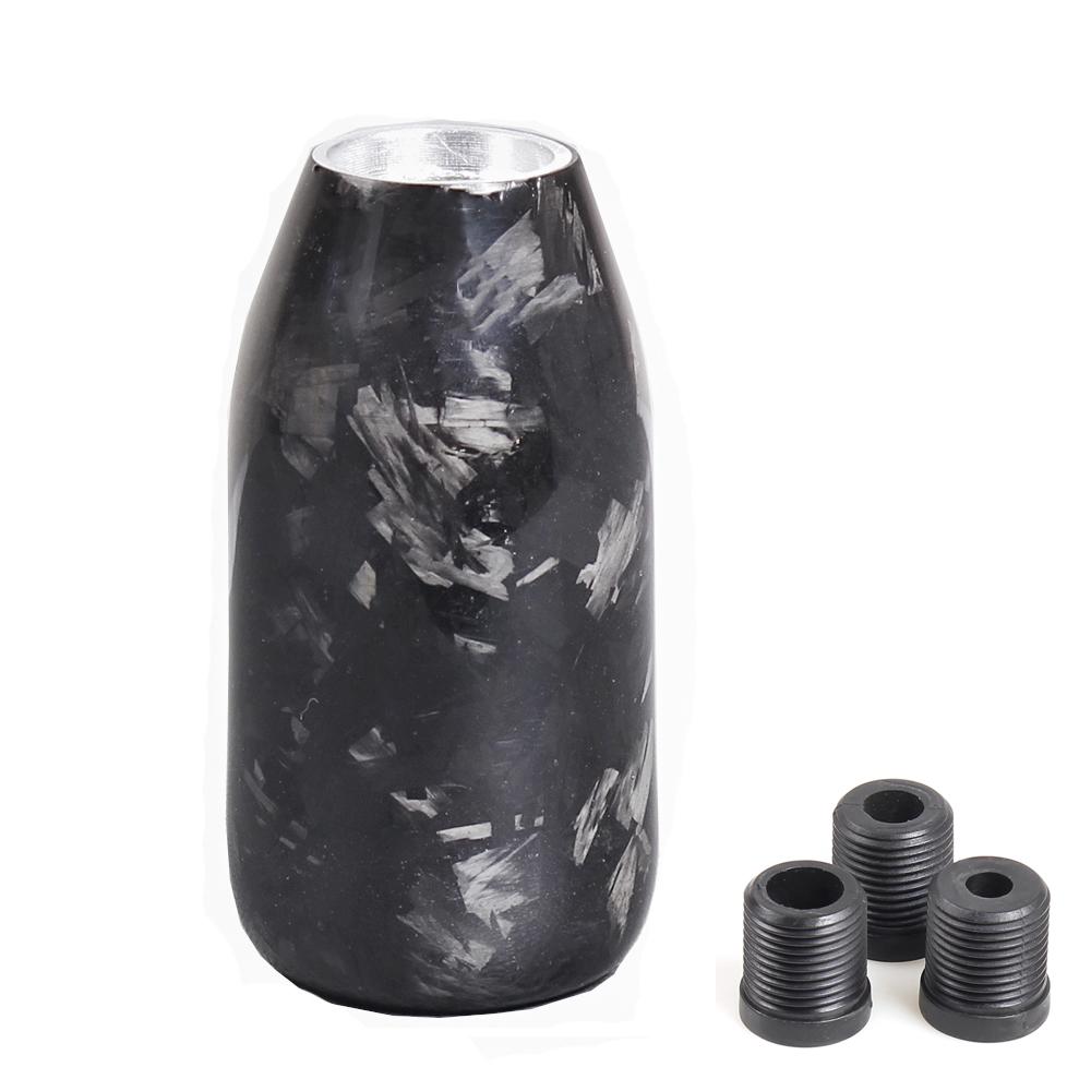 RASTP-Free Shipping Forged Pattern Carbon Fiber Manual Transmission Gear Shift Head for Most Car Decorations Accessories