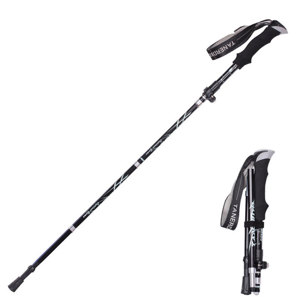Tri-Fold Aluminum Trekking Poles Walking Hiking Climbing Alpenstock antishock Tri-Fold Aluminum Trekking Poles Walking Hiking Climbing Alpenstock antishock