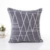 New Modern Simple Style Stripe Embroidery Pillowcase Nordic Geometric Thick Chenille Cushion Cover Sofa Seat Bed Pillows Cover
