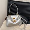 Women's New Large-capacity Premium Lock Shoulder Bag Retro Commuter Messenger Tote Bag