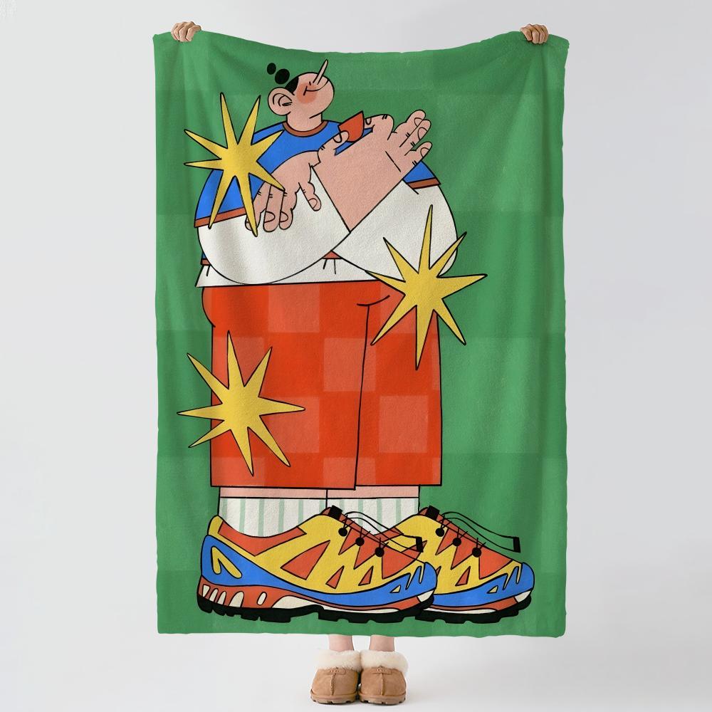 Artist M-Malen Pazos-s Throw Thick Comfort Flannel Quilt, Multi-scene Use Indoor Outdoor Daily Nap