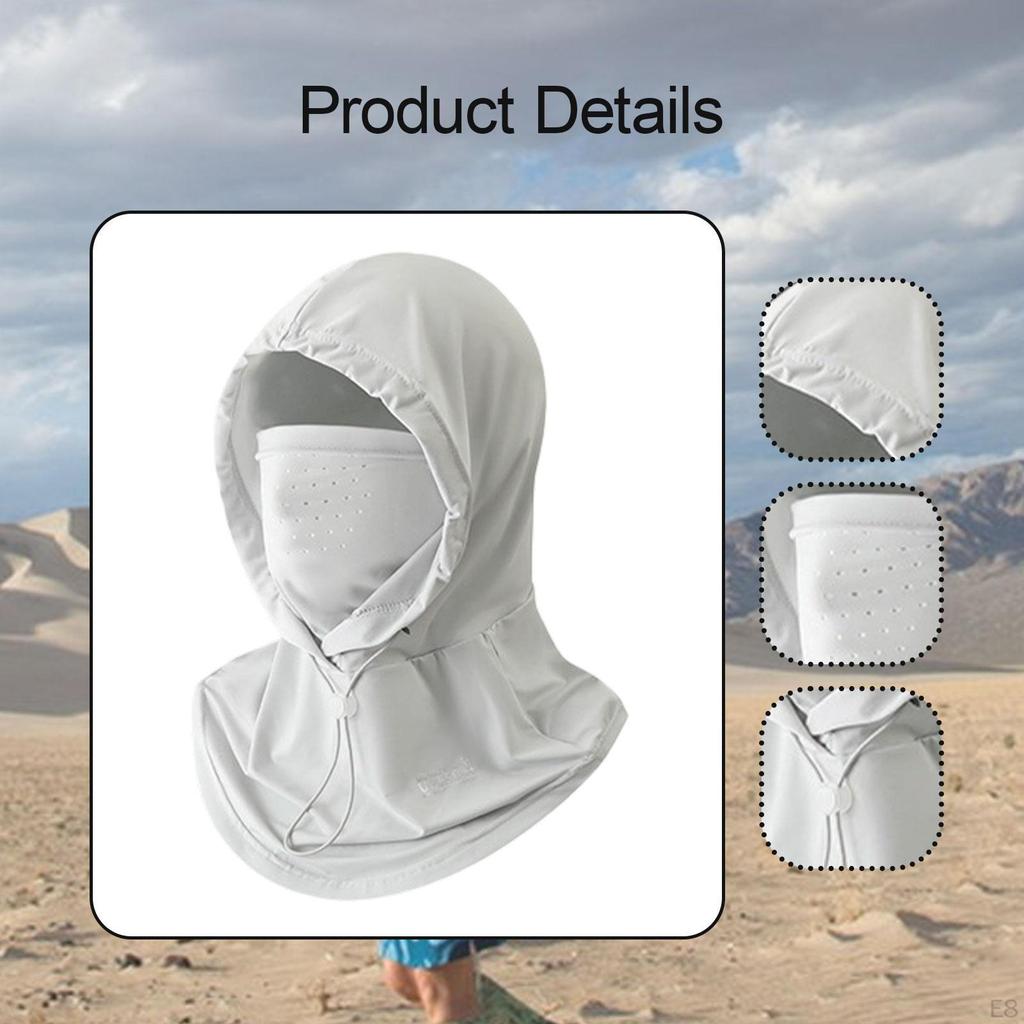 Hooded Balaclava, Lightweight, Neck Gaiter, Full Head for Outdoor Activities,