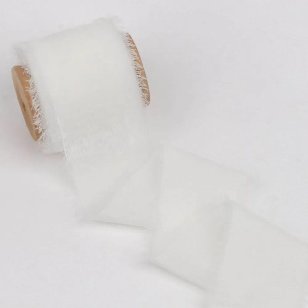 New 1 Meter Velvet Ribbon Thickening Ribbon Velvet Frayed Edged Ribbons Frayed Edge Gift Packing Ribbon Bouquet Wrapping