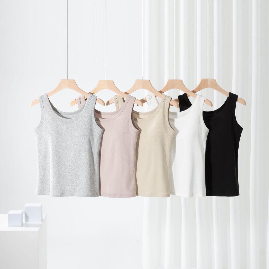 Women's Anti-Light Cotton Camisole: Covers Underarm, Chest Pads, Wear Alone or as Base Layer, Sleeveless Top