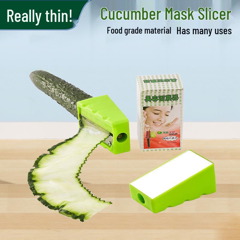 Cucumber Slicer & Peeler: Beauty Curler, Thin Skin Cutter, Moisturizing Mask Tool, Pencil Sharpener