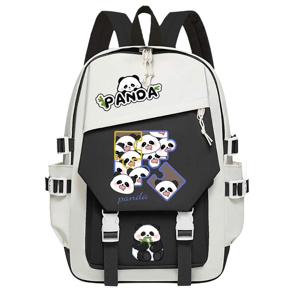 Panda Huahua Cartoon Printing Primary And Secondary School Students High Value Backpack Large Capacity Versatile School Bag