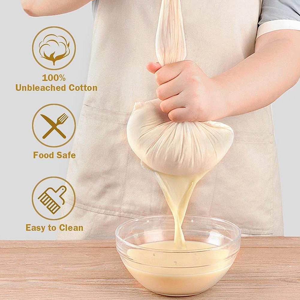BHBL 6 Pack Cheeseclothes, Unbleached Pure Cotton Muslin Clothes Soft Square Cheese Clothes for Cooking, Straining, Baking