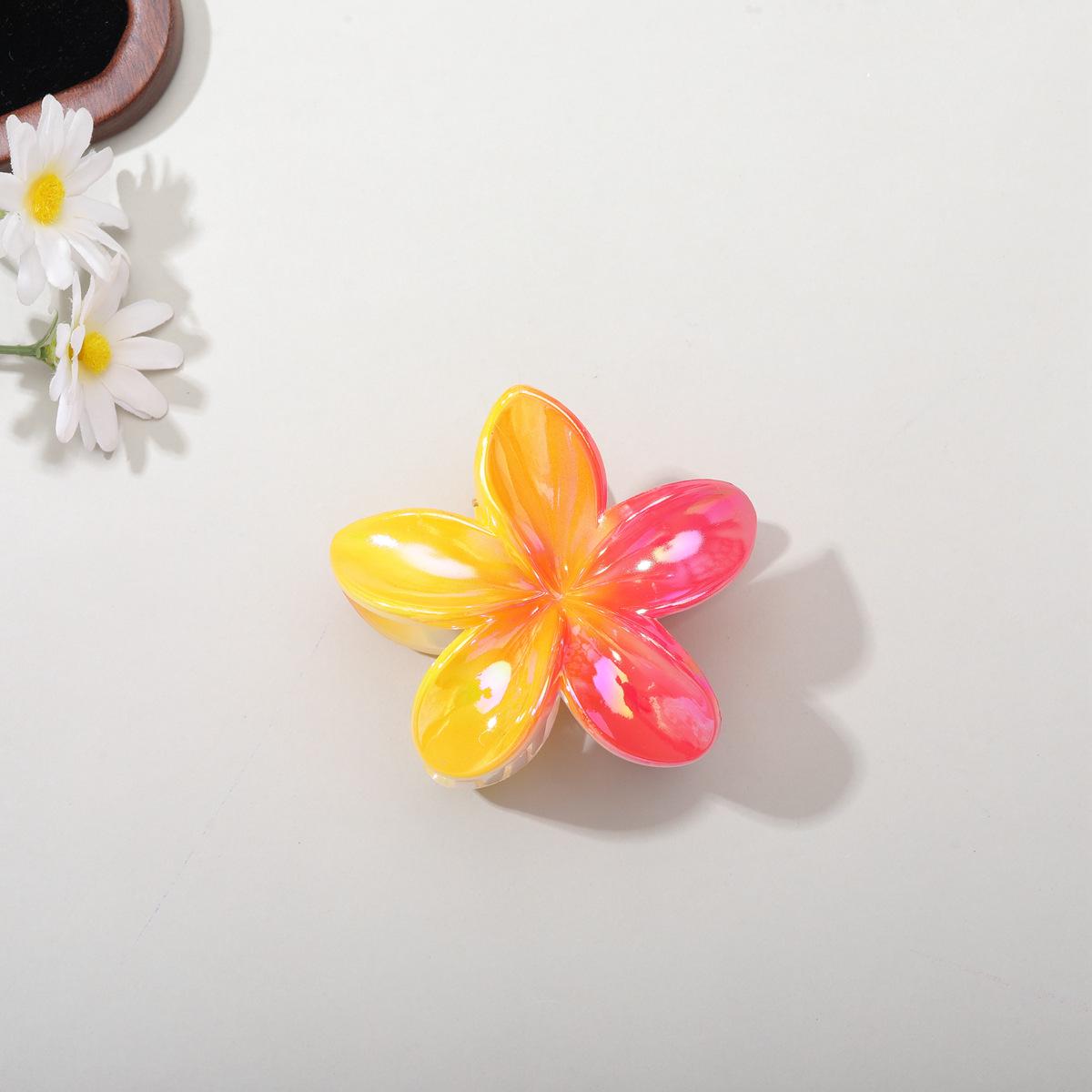 

Gradient AB Color Plumeria Claw Clip: High-End Women s Hair Accessory