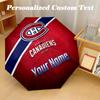 Montreal Canadiens Automatic 8‑ribs Umbrella, Custom Name Text Personalized Folding Umbrella Rain Sun Gift