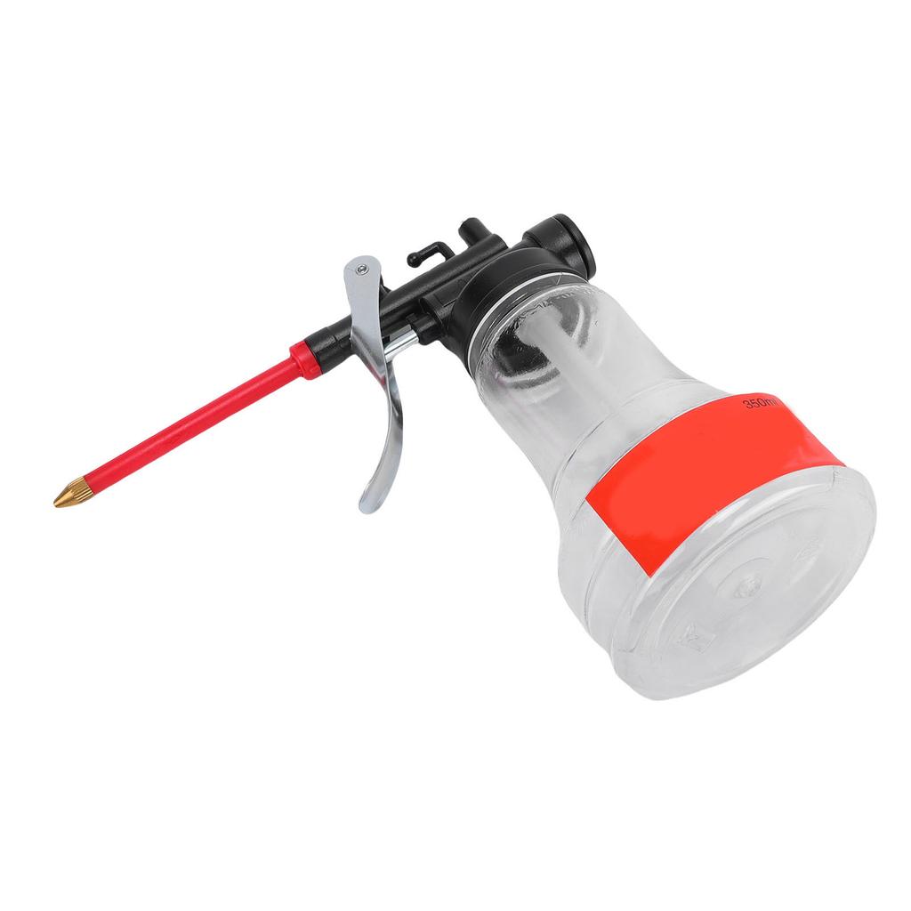 Oil Can 350ml Transparent PET High Pressure Hand Pump Oiler for Home Mechanical Maintenance