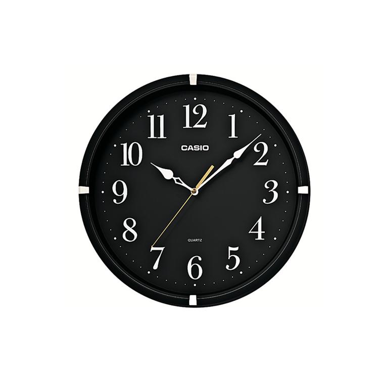 CASIO Quartz Movement Resin Wall Clock Unisex Black IQ 88 1PF IQ-88-1PF Black Dial