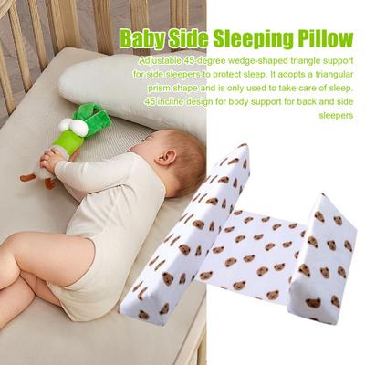 Baby Side Sleepers Wedge Adjustable Anti-Roll Detachable Washable 45-Degree Slope Design Anti-vomitting Soft Memory Foam Baby Wedge Pillow