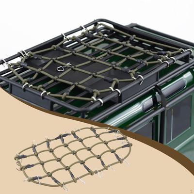 RC Car Decoration Luggage Net High Simulation with Metal Hook Elastic Mesh for 1/12 1/8 Hobby Model