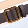Womens Pu Leather Waist Belt With Alloy Square Buckle For Fashion And Comfort