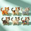 1Pcs Cute Cat Brooch Enamel Kitten Pin Rhinestone Collar Metal Animal Brooches For Women Clothing Bag Lapel Decor Gift