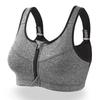 Wireless High Impact Front Zip Sports Bra For Women Workout