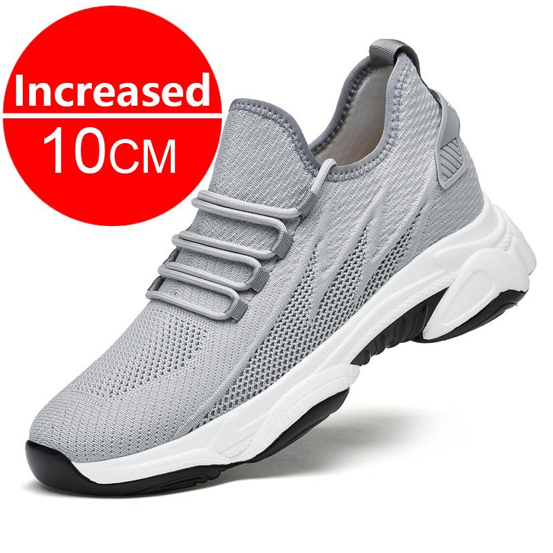Fashion Men Elevator Shoes Height Increase Sneakers Shoes for Men 10cm Breathable Casual Shoes Invisible Inner Heightening 8cm Men Shoes