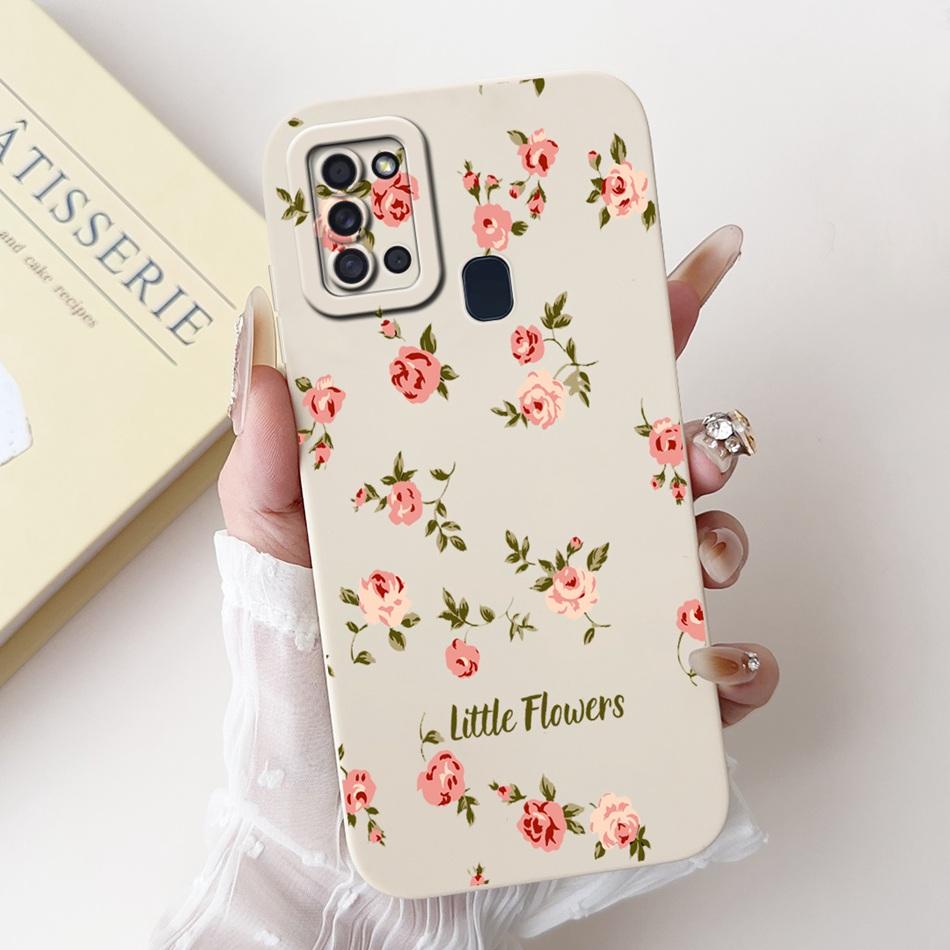 For Samsung Galaxy A21s Case Samsung A21S A 21S SM-A217F Elegant Printing Soft Silicone Camera Protective Shockproof Phone Cases