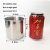 304 Stainless Steel Drop-proof Straight Cylinder Water Cup Without Handle.