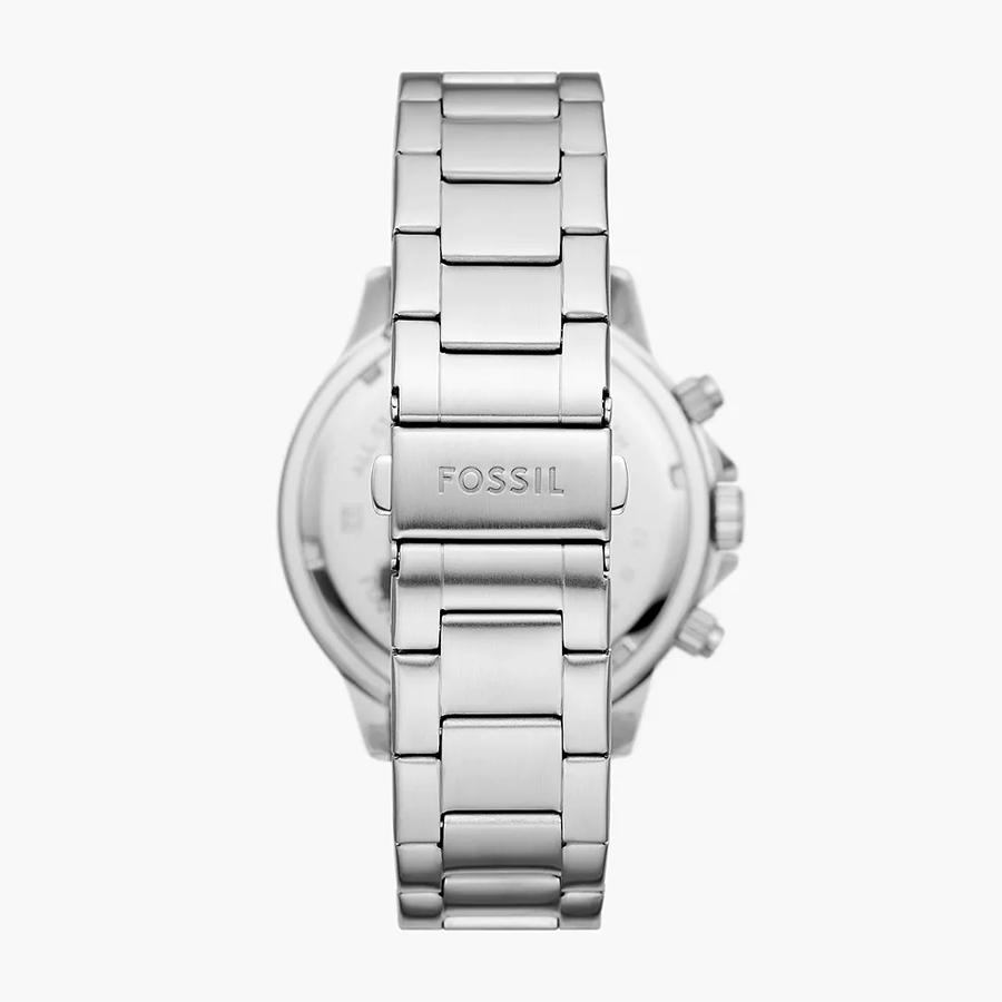 Fossil Bannon Men's Multifunction Quartz Watch - Three Subdials, Blue Dial & Silver Stainless Steel Strap BQ2842