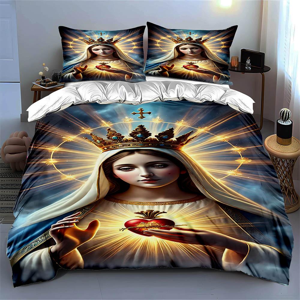 Crowned radiant figure. Bedding Duvet cover sets Duvet covers Pillowcases gifts (1 * Duvet Cover 2 * Pillowcases, without duvet insert)