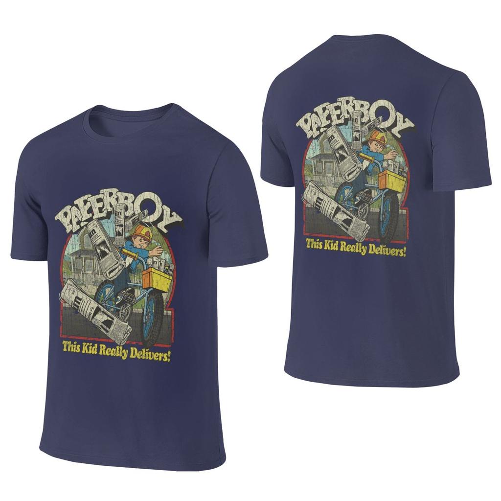 Paperboy Arcade 1985 Couple Style Reversible Tshirt Urban Light Mature Embroidery Unisexs Tshirts