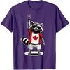 Raccoon Canadian Flag Rocks Funny Canada T-Shirt