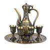 Traditional Chinese Bronze Wine Set with Tray