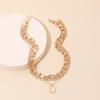 European and American New Gold Lock Stacked Multi-layer Necklace, Fashionable Personalized Chocker Collarbone Chain Necklace
