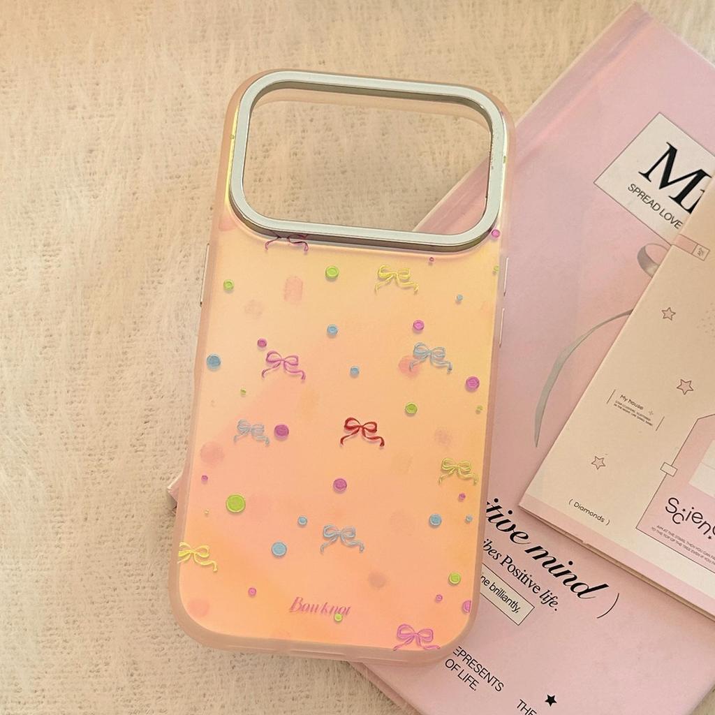 Creative Colorful Bow Phone Case for iPhone 16, iPhone 17, and iPhone 17 Pro Max