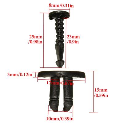 10/20Pcs Car Fasteners Bumper Fender Push Trim Clip Hole Rivets Screw Clips For Renault Clio Laguna Megane Universal