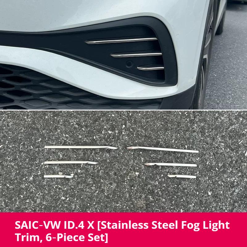 For Front Fog Lamp Decor Trim Cover, Front Bumper Molding Accessories Fit For VW ID4X / ID4 Crozz