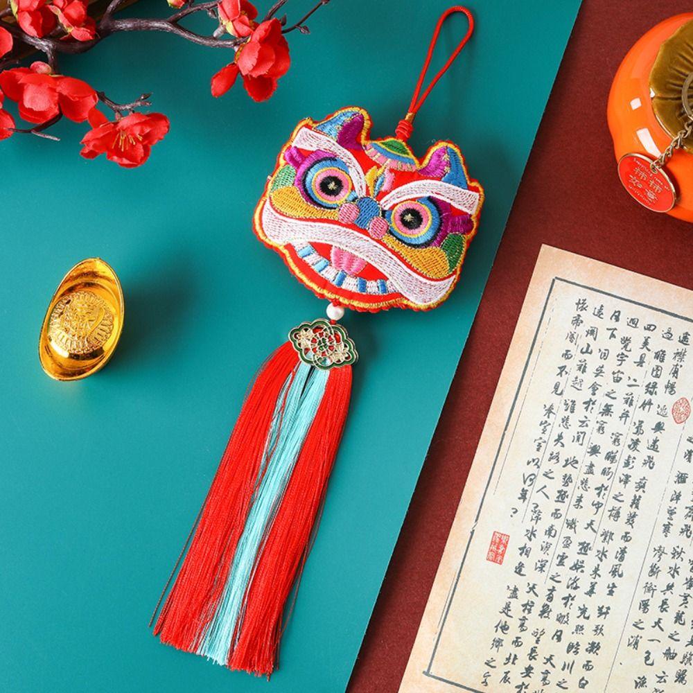 Traditional Embroidery Snake Wind Chimes Hanging New Year Pendants  New Year Decoration