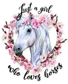 Horse Floral Blanket Animal Flower Pattern Print Throw Blanket Super Soft Comfortable Lightweight for Living Room for Kids Teens