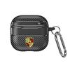 Car Logo Simple Carbon Fiber Texture Soft Earphone Case For Porsche 911 Cayenne Cayman Panamera Macan Taycan Boxster Sticker HJ5