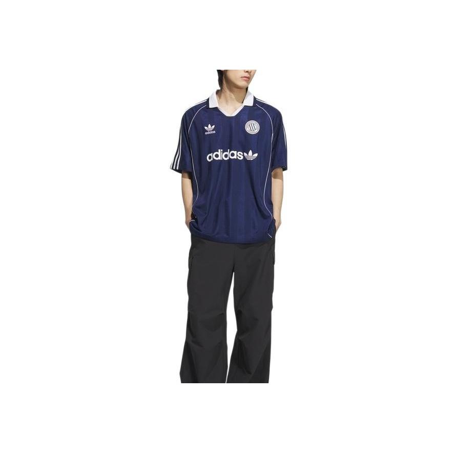 Adidas Originals Short Sleeve Deep Indigo Football Shirt Men Tops KC0127