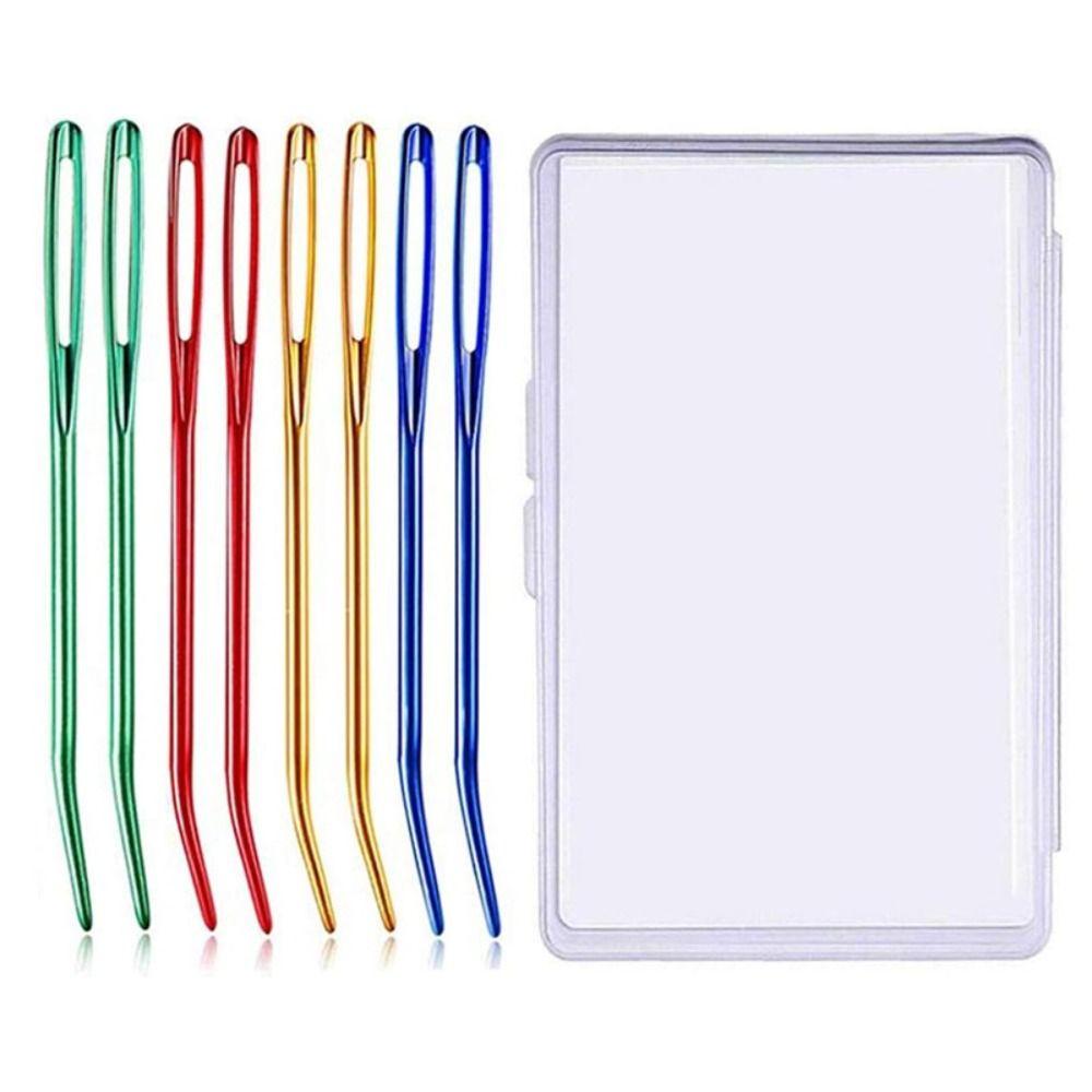 

Bent Tip Large Eye Darning Needles Multicolor Yarn Needles New Weaving Needles