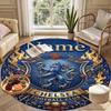 Custom Name Personalized Chelsea Football Club Print Round Rug, Versatile Home Decor Carpet, for Playroom, Apartment, Balcony, Entryway, Hallway Gift