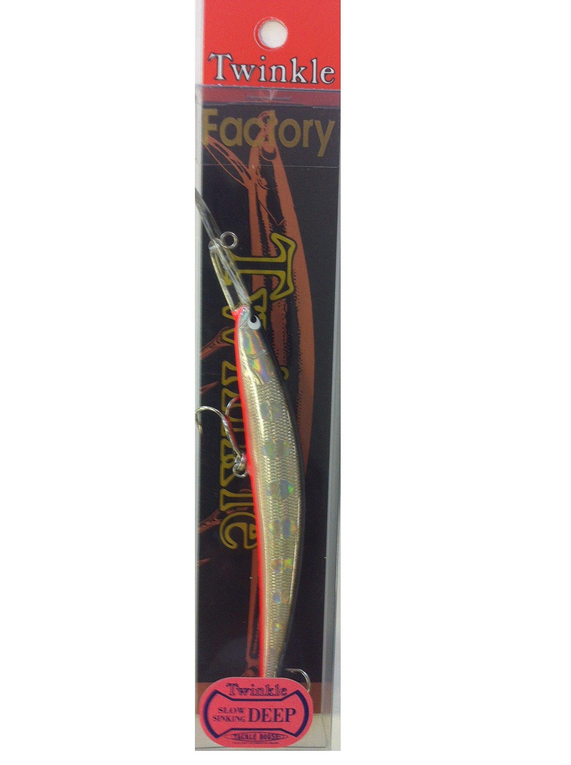 

TackleHouse Minnow Twinkle Sinking Deep 90mm Silver Lure 5.6g Black/Red #F-14 TWSD-90