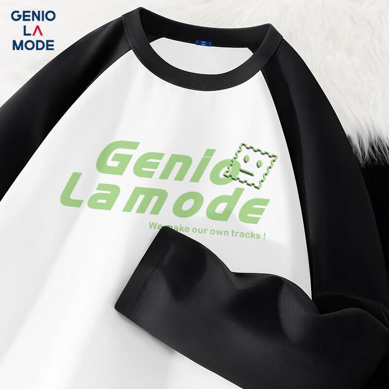Мужская футболка GENIOLAMODE с длинным рукавом, тяжелая, с цветовыми блоками 2XL