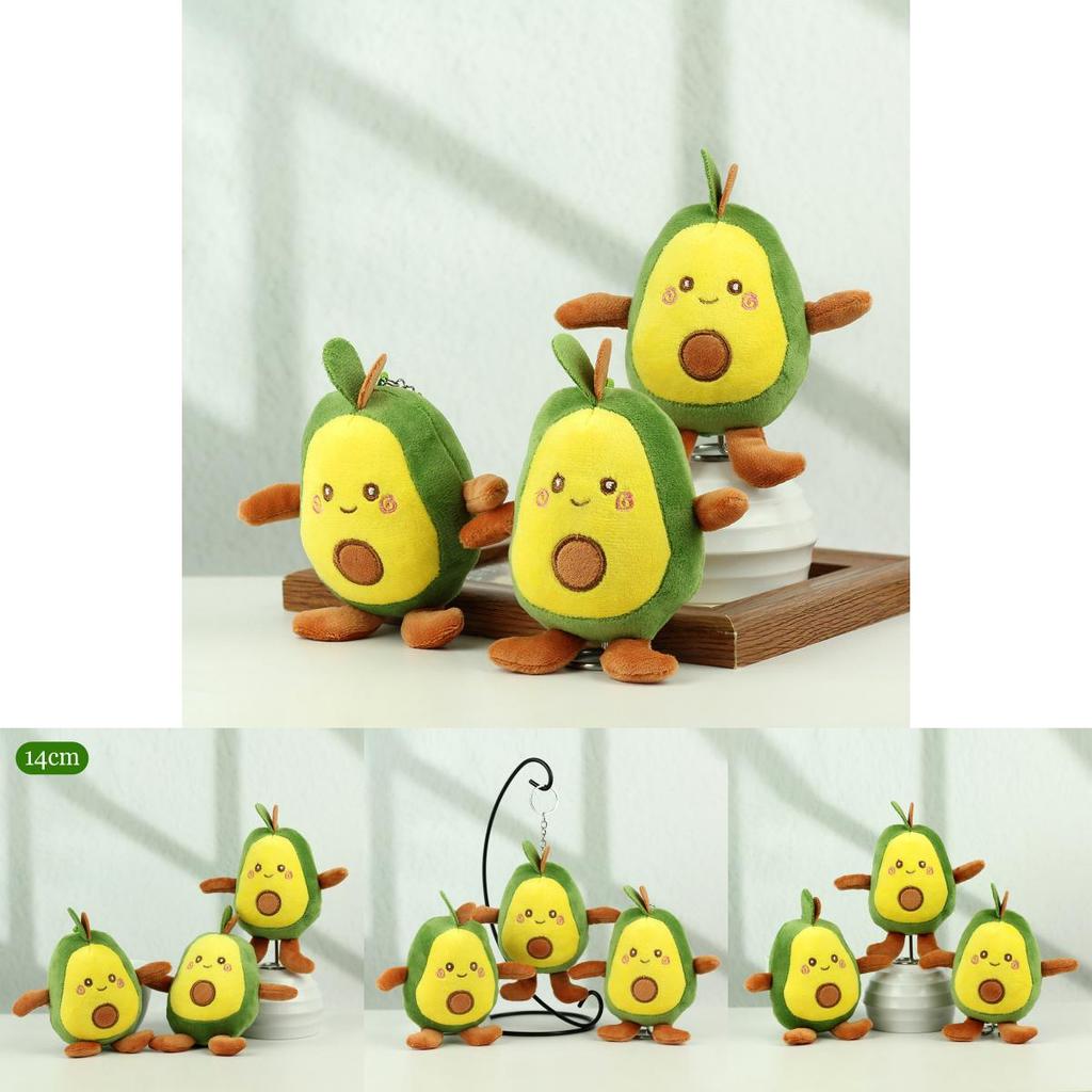 Adorable Four-inch Avocado Plush Toy Keychain Cute Backpack Charm Gift For Kids